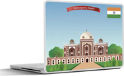 Laptop sticker - 10.1 inch - Illustratie van Humayun's tombe in Delhi