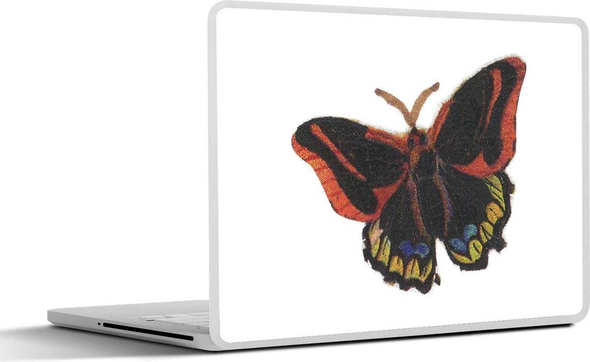 Laptop sticker - 10.1 inch - Illustratie van een kleurrijke vlinder
