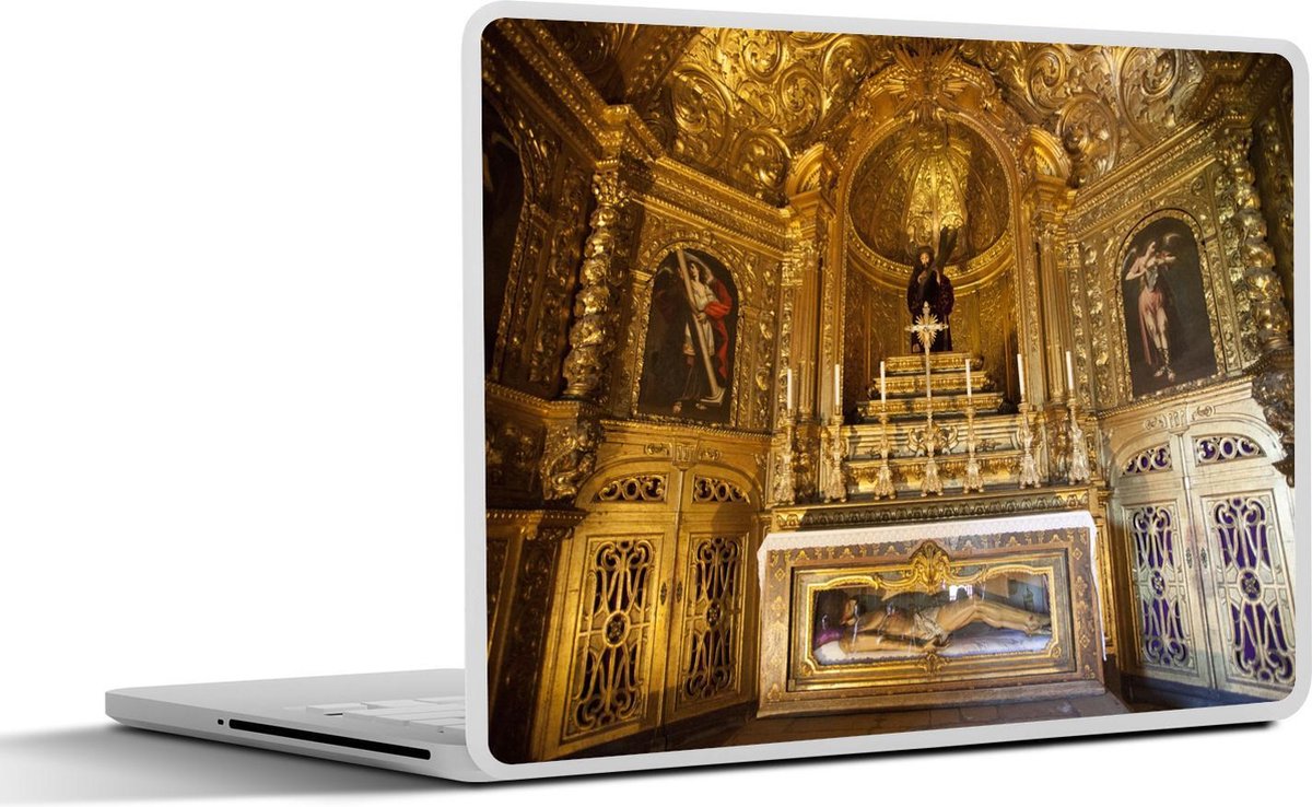 Laptop sticker - 10.1 inch - Interieur van het Jerónimos-klooster in Lissabon