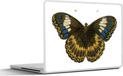 Laptop sticker - 10.1 inch - Illustratie van een bruin met gele vlinder