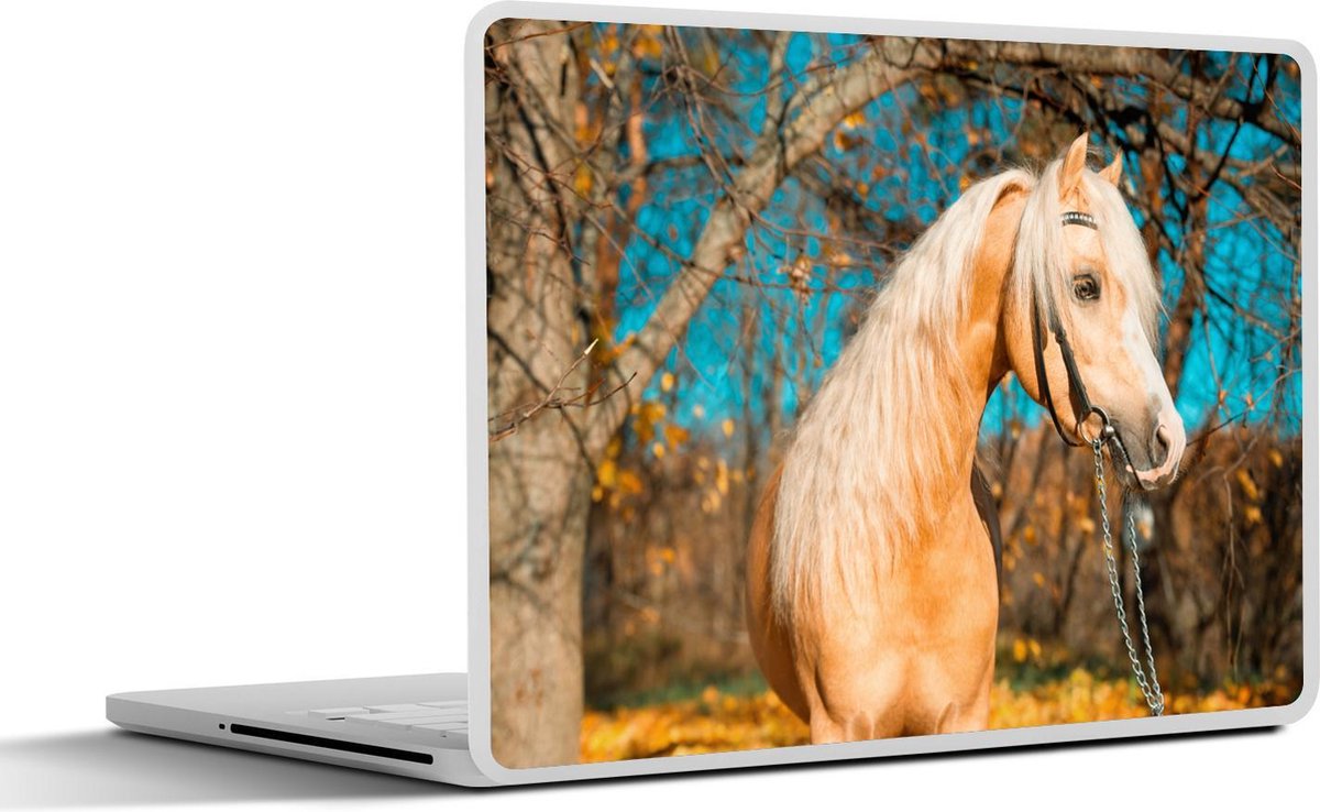 Laptop sticker - 10.1 inch -  een palomino Welsh pony