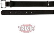 Leren Halsband Zwart (halsmaat 55 - 66 cm) breedte 30 mm