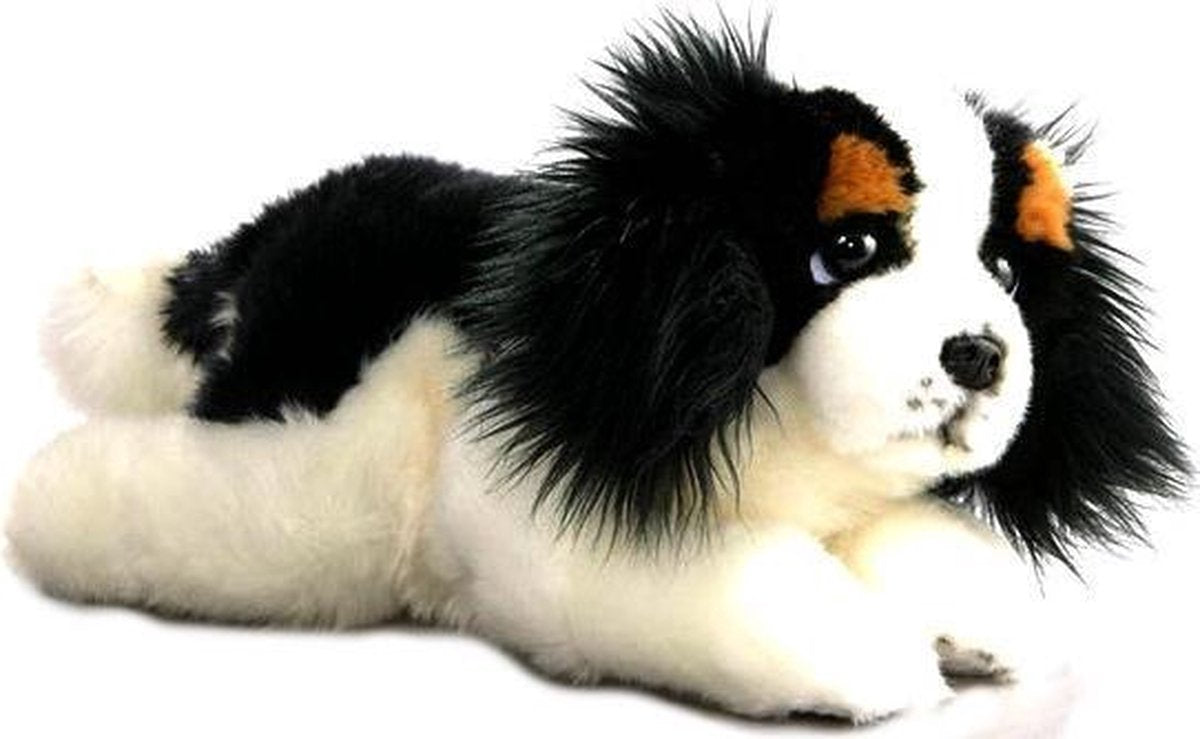 Bicolini Knuffelhond Liggende King Charles Pup 28 Cm
