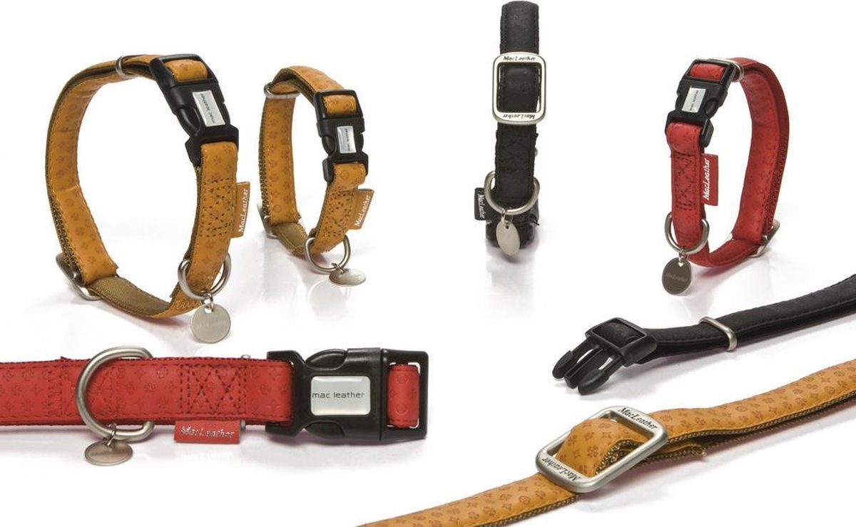 Macleather Halsband Bruin 15 mmx20-40 cm