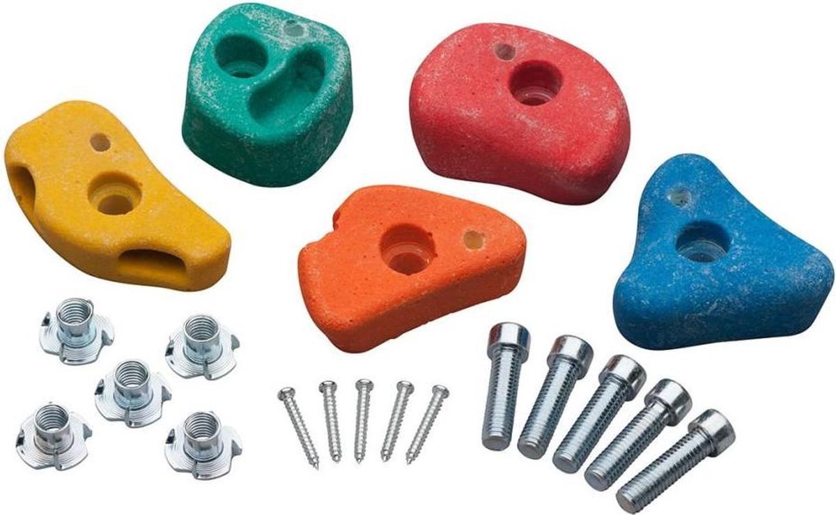 Klimsteen set klein met 2 gaten (5st)