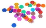 Bingofiches transparant gekleurd 14mm 300 stuks in zak