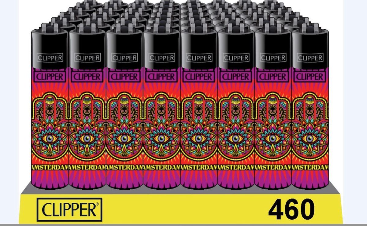 Clipper Aansteker - Amsterdam Hamsa - 4 stuks