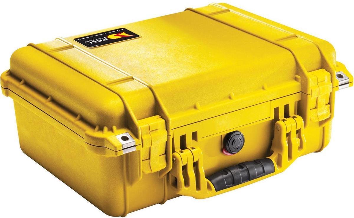 Peli 1450 Waterdichte Camerakoffer Geel  met foam interieur