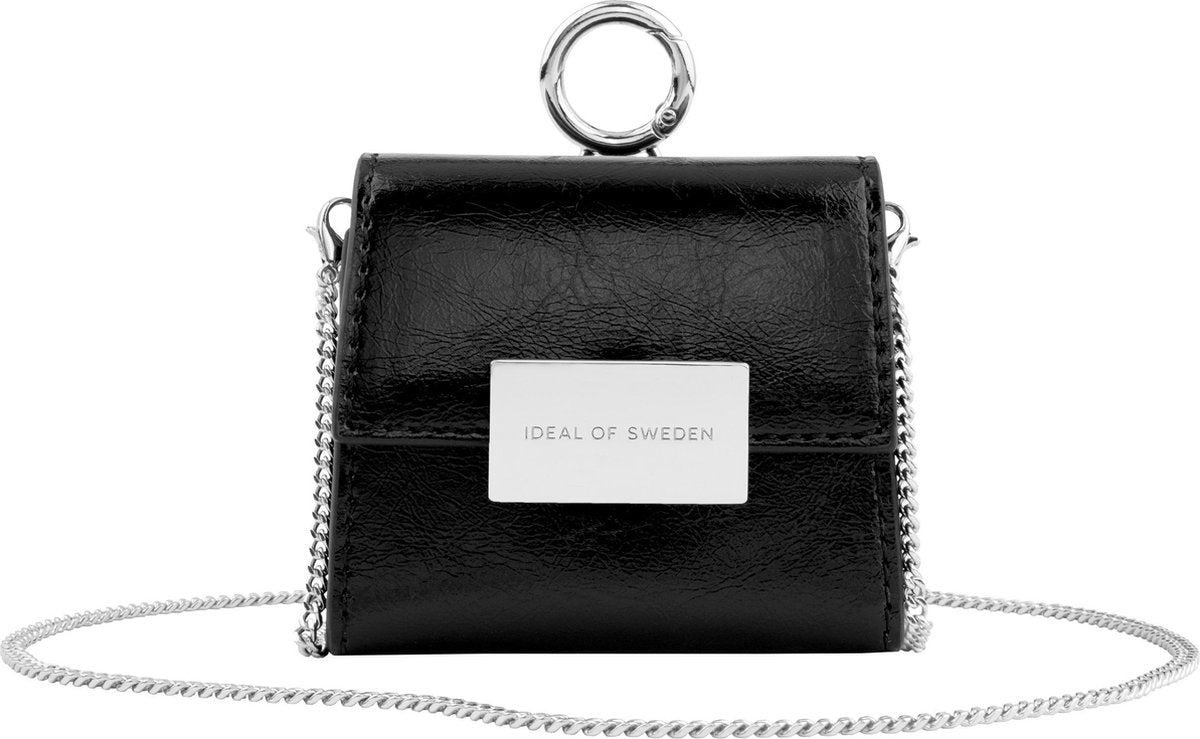 iDeal of Sweden Grace Mini AirPods Bag voor Universal Glossy Black