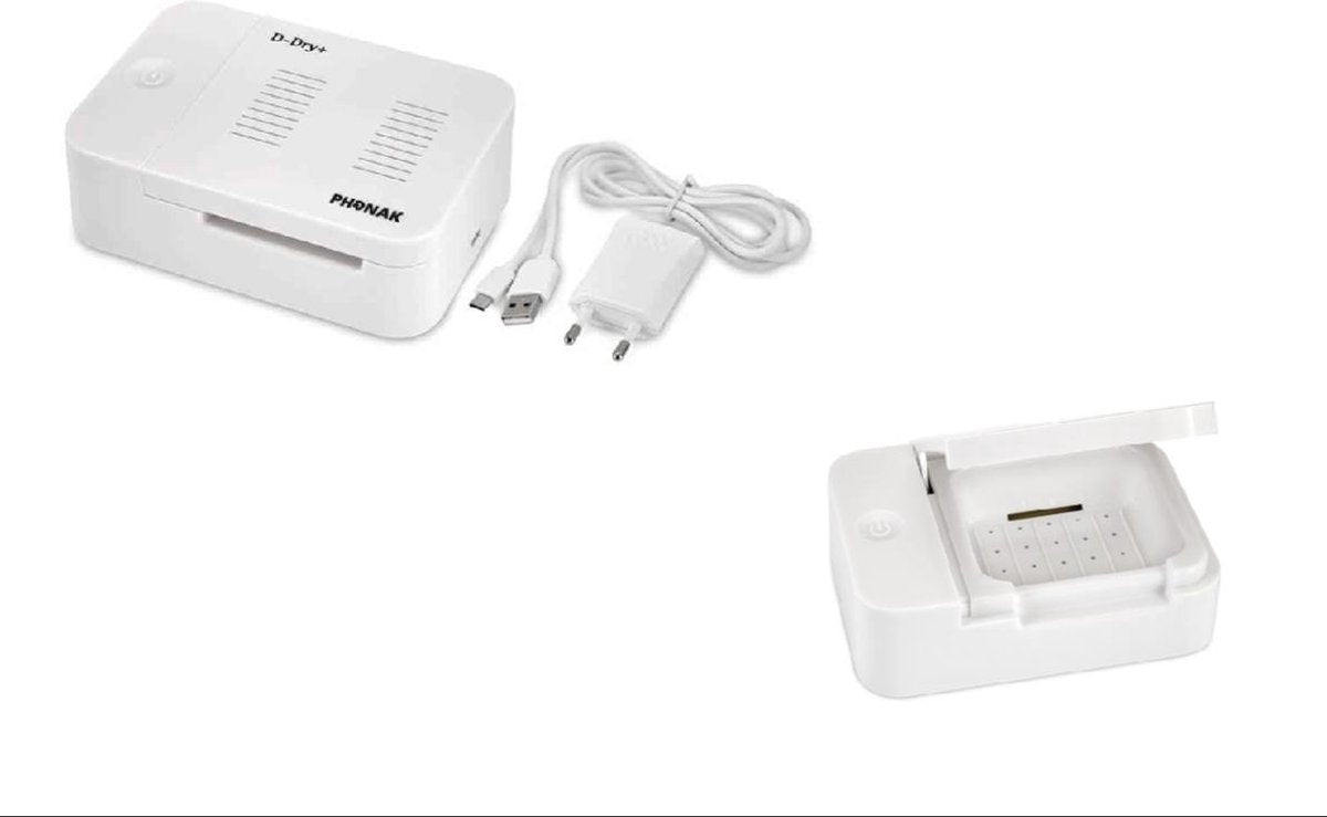 Phonak D-dry+ | Droogsysteem 3 in 1 drogen reinigen en bewaren | hoortoestel