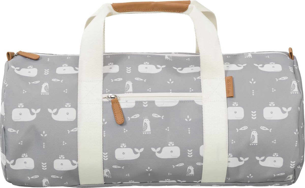 Fresk weekendtas Whale dawn grey - weekendzak - sporttas - reistas -turntas - kinderzak - grijs