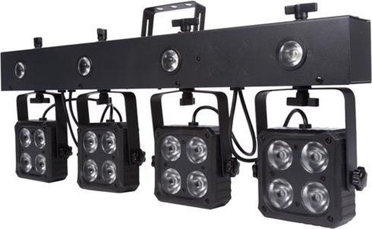 4 delige DJ Bar + stroboscoop - plug & play