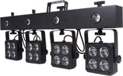 4 delige DJ Bar + stroboscoop - plug & play
