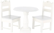 Small Foot Poppen Stoelen En Tafel Hout Wit 22 X 22 Cm