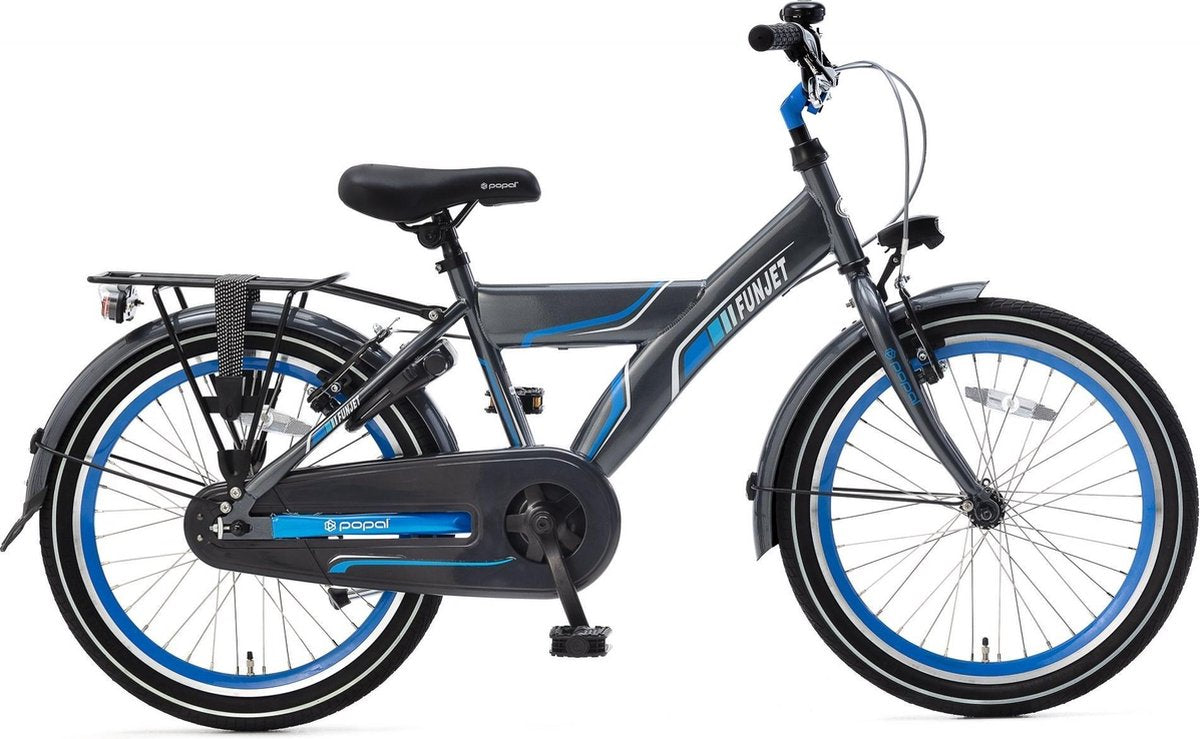 Supersuper Funjet X Kinderfiets - 20 inch - Blauw/Grijs