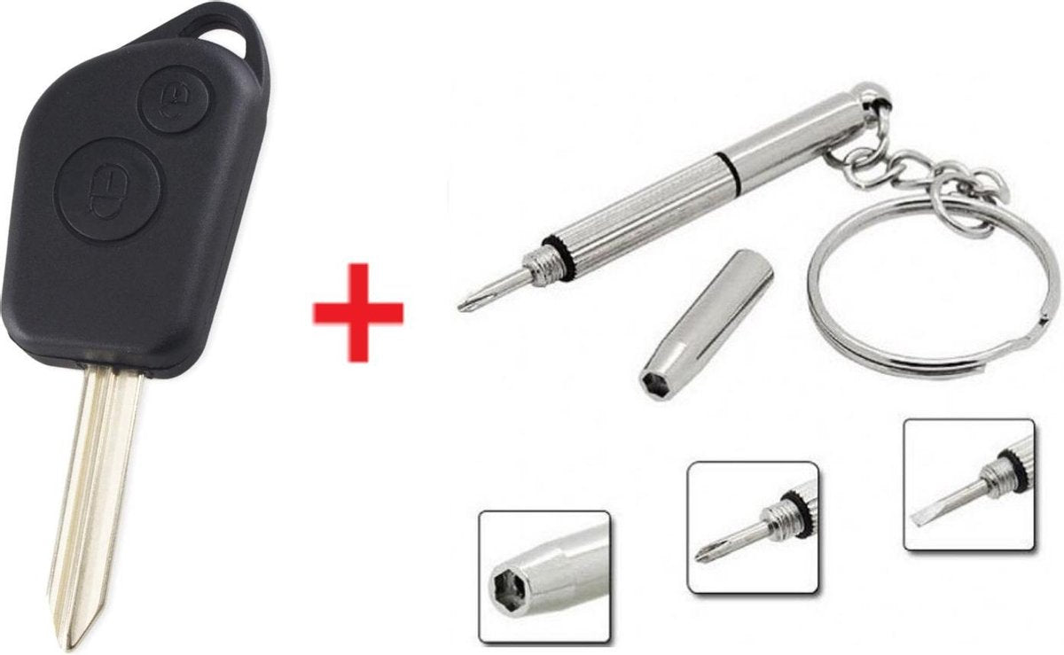Autosleutel 2 knoppen geschikt voor Citroen autosleutel / Citroen Berlingo / Citroen Saxo /Citroen Xsara / Citroen Evasion.