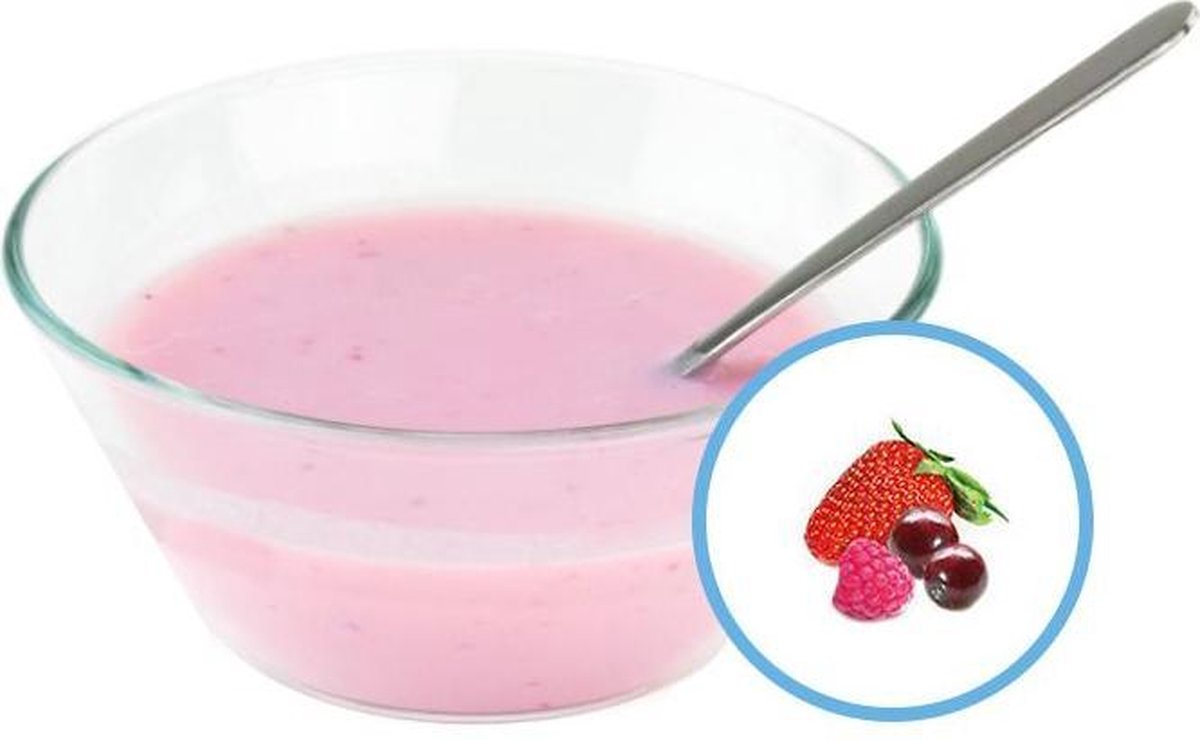 Protiplan | Yoghurt Dessert Rode Bessen | 7 x 25 gram | Heerlijk koolhydraatarm toetje of tussendoortje | Geschikt voor ieder dieet