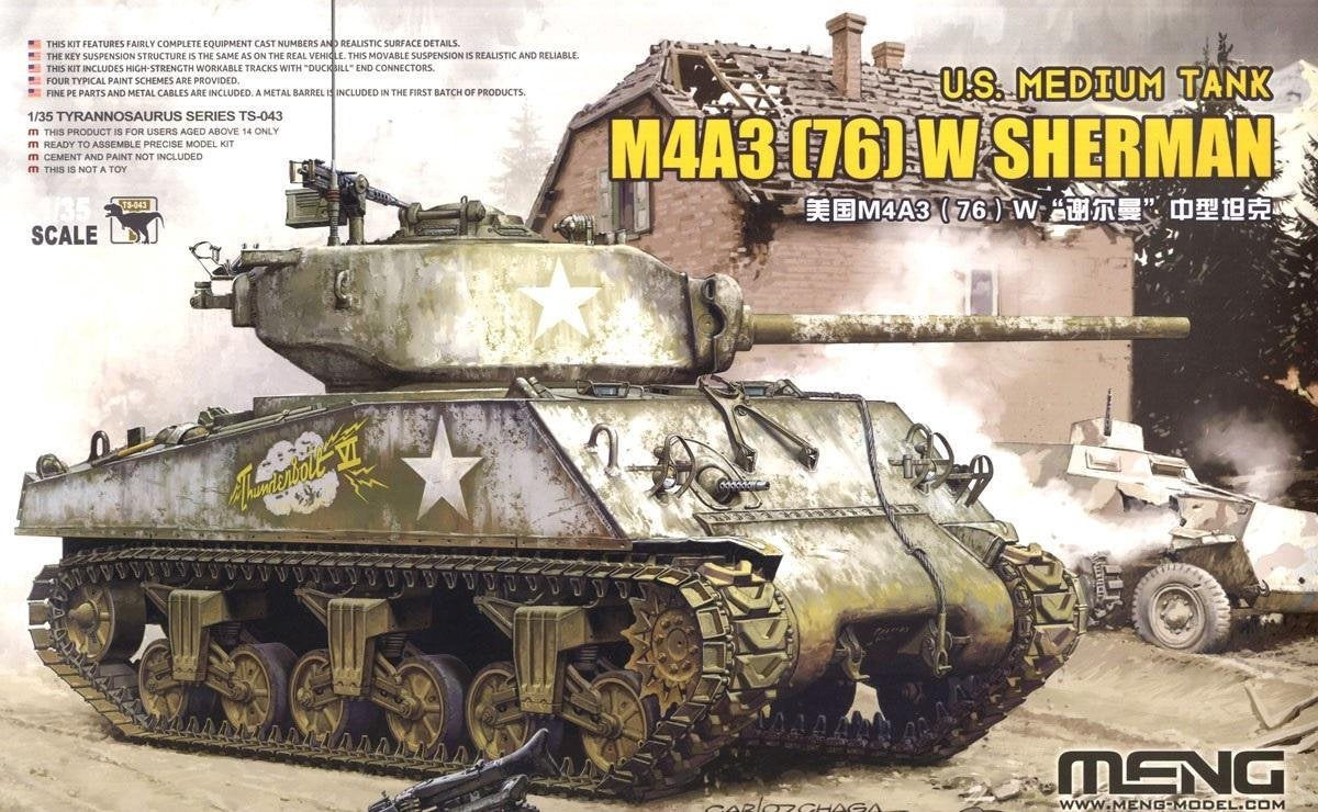 Meng - 1/35 M4a3 (76) W - METS-043 - modelbouwsets