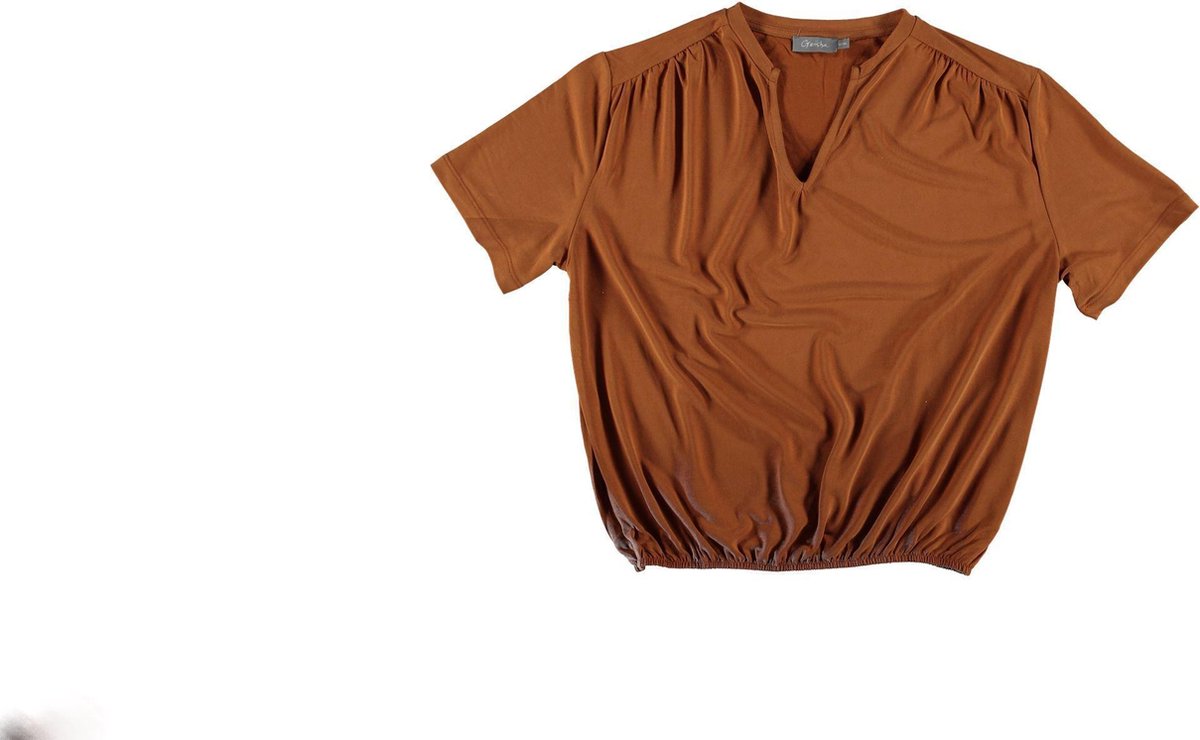 GEISHA - Top elastic bottom s/s - ORANJE