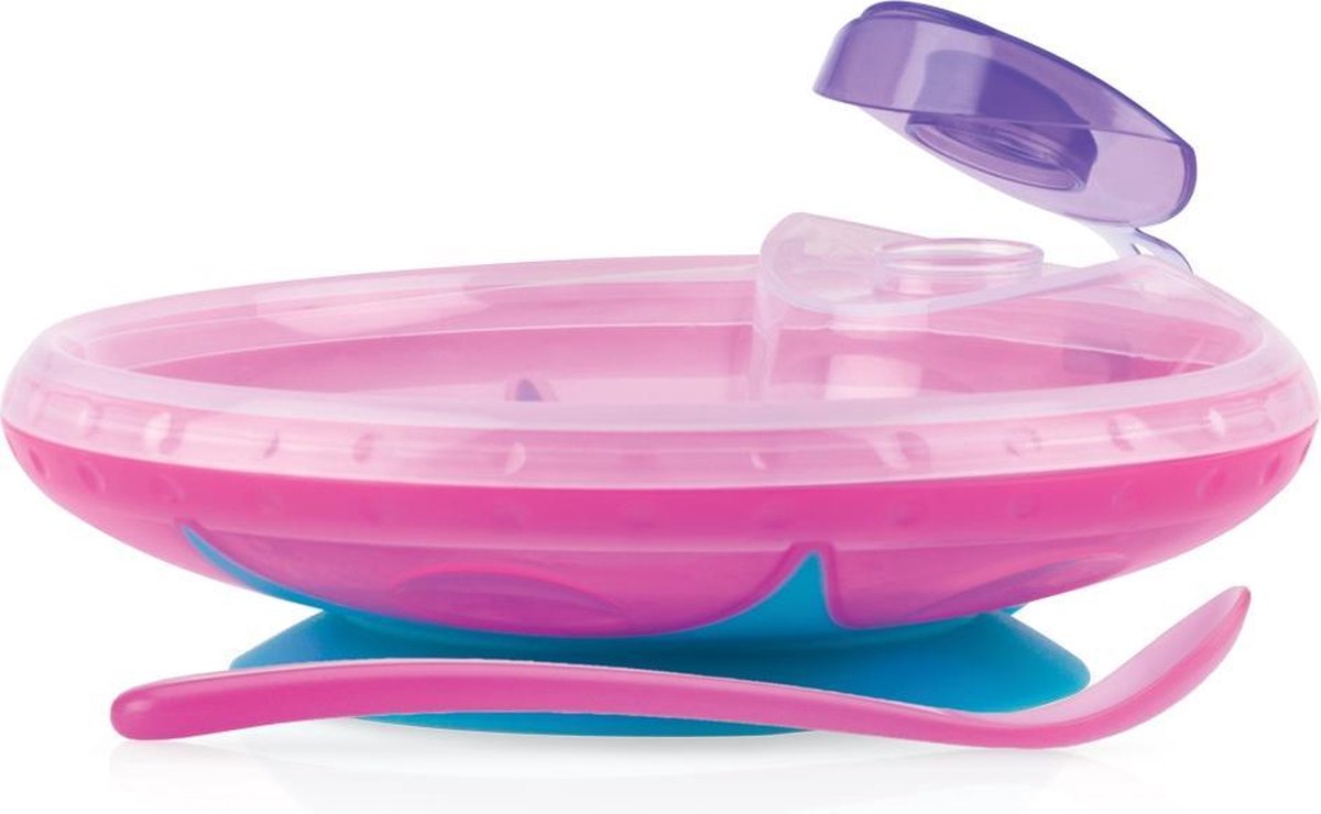 Nûby  warmhoudbord - Roze - 3m+