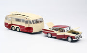 Simca Vedette Chambord 1958 & Caravane Henon - Cardinal Red & Ivory