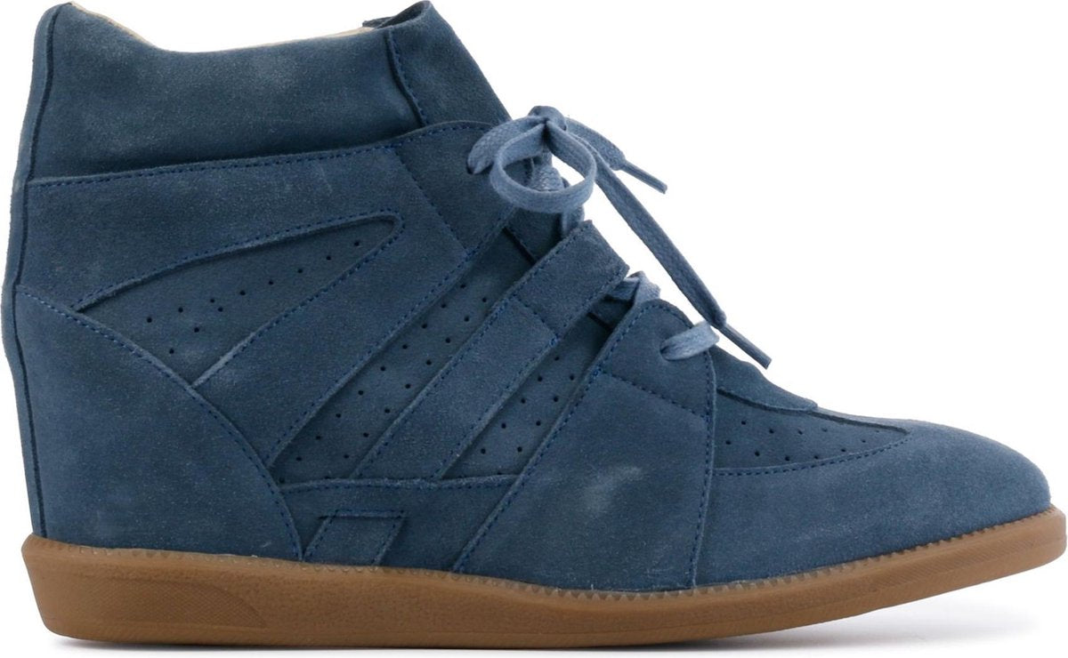 Mace Vrouwen Suède Wedge sneakers / Damesschoenen tanana - Jeans - Maat 40