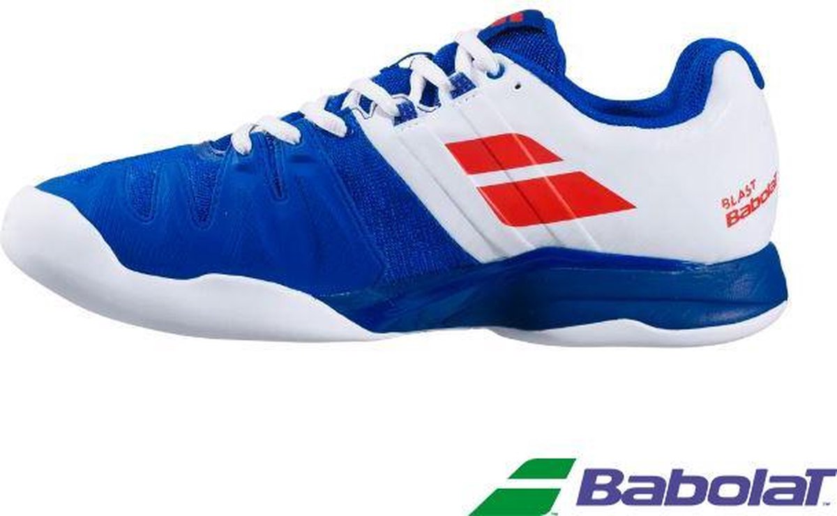 Babolat heren tennisschoen Propulse Blast Indoor - Blauw / Wit - maat 46