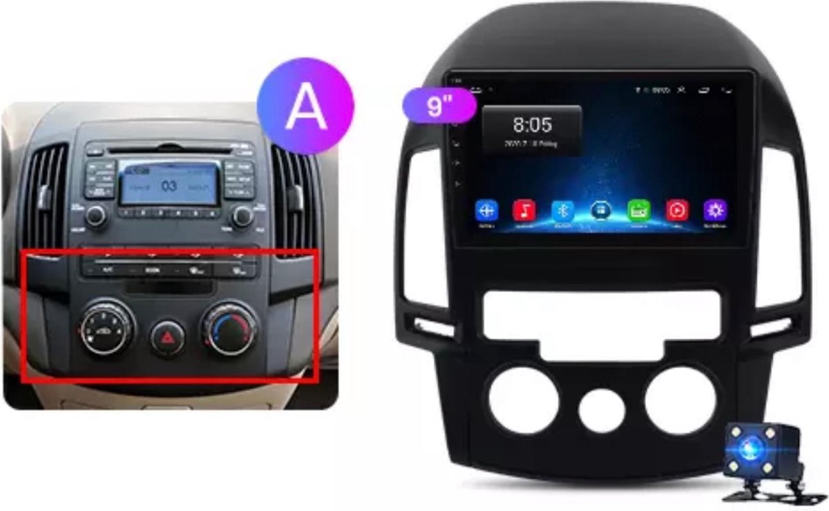 Gratis Camera! Hyundai I30 Android 10 navigatie en multimediasysteem Bluetooth USB WiFi 2+32GB