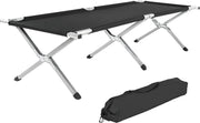 3x TecTake veldbed - 3 stuks xl veldbed 190 cm - zwart - 401997
