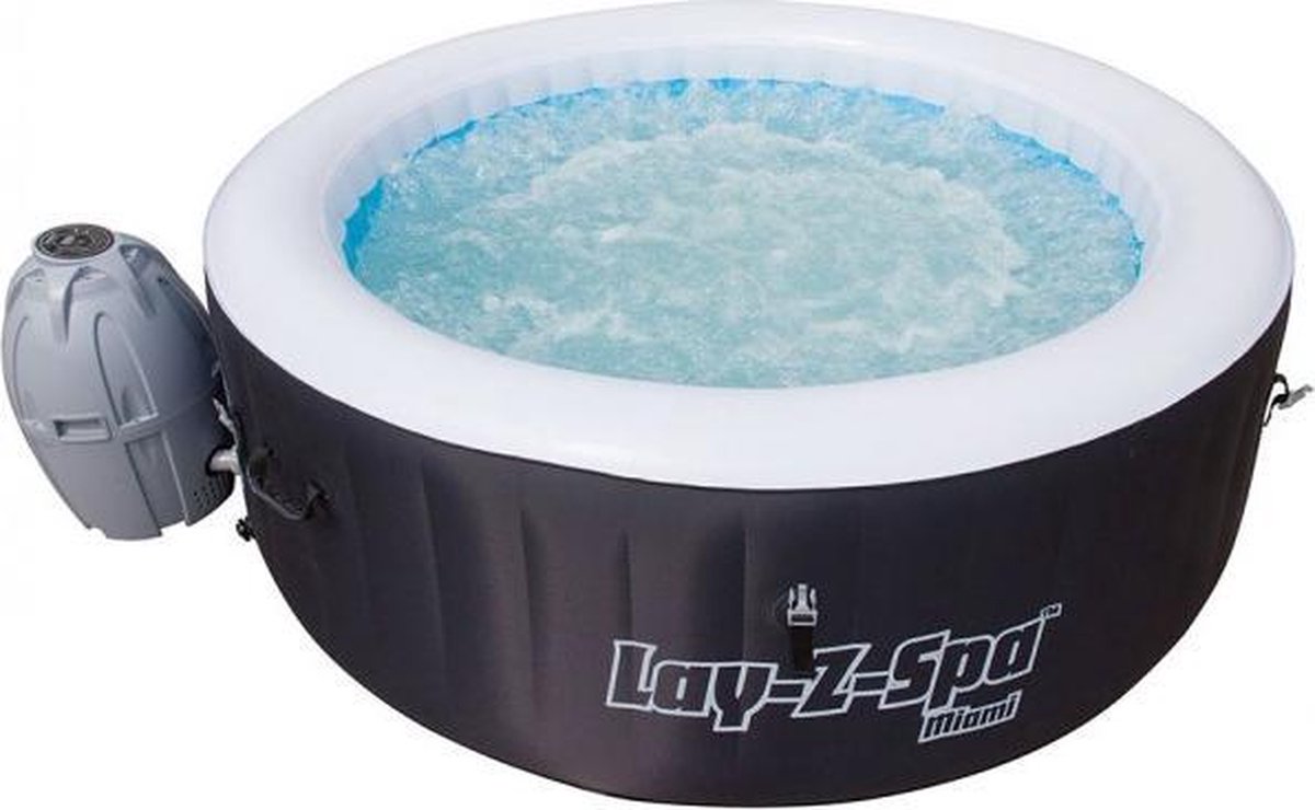 Beliani MIAMI - Whirlpool - Zwart - PVC