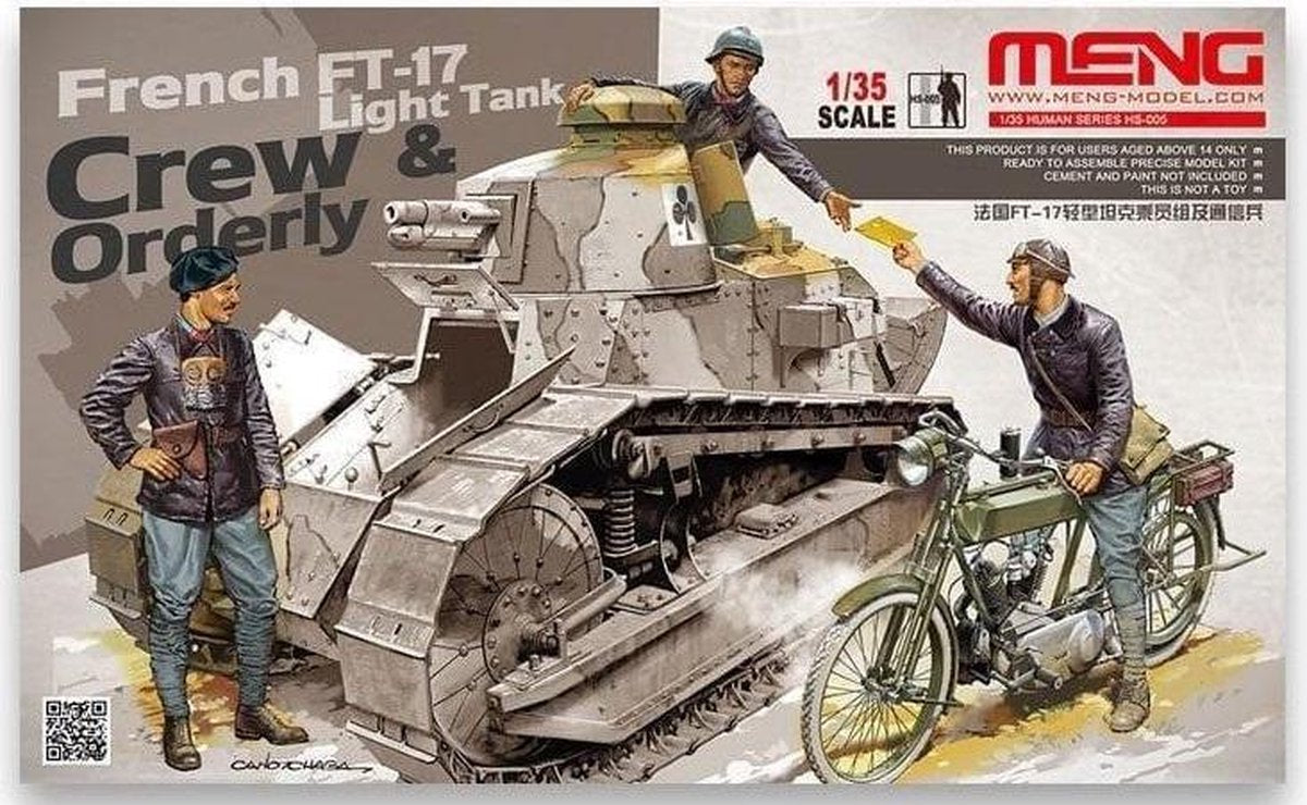Meng - 1/35 Besatzung und Ordonanz für Renault FT-17