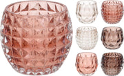 Theelichthouder glas rond 8cm