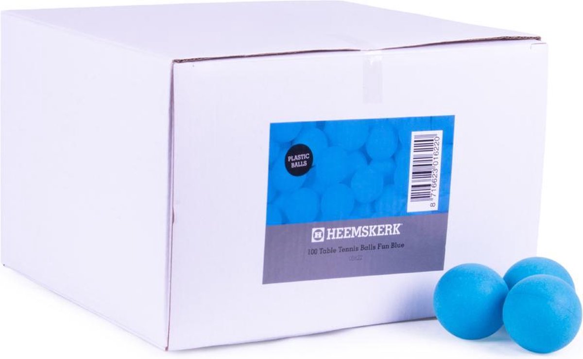 Heemskerk Fun Plastic Tafeltennisballen per 100 stuks - Blauw