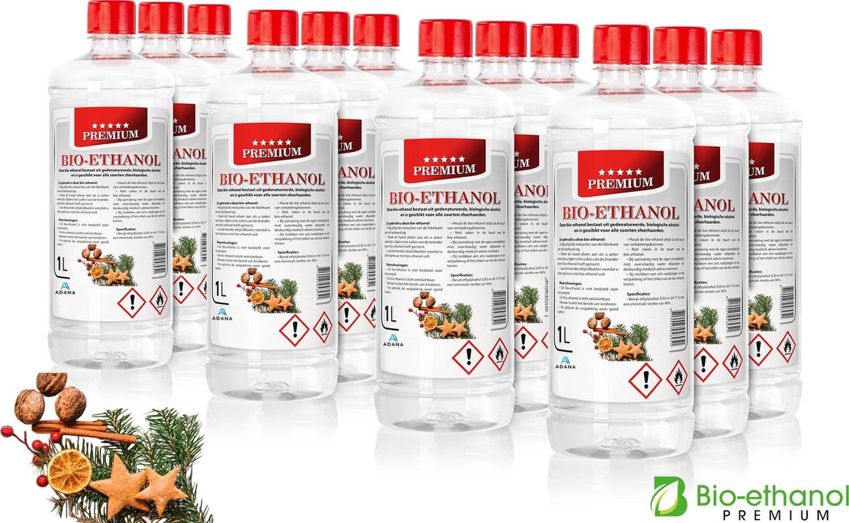 Adana- Bio-Ethanol met Kerstgeur -PREMIUM- bioethanol  96