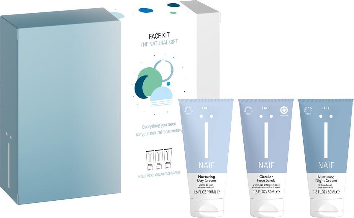 Naïf Face Kit - 3 gezichtsverzorging producten  - geschenkset