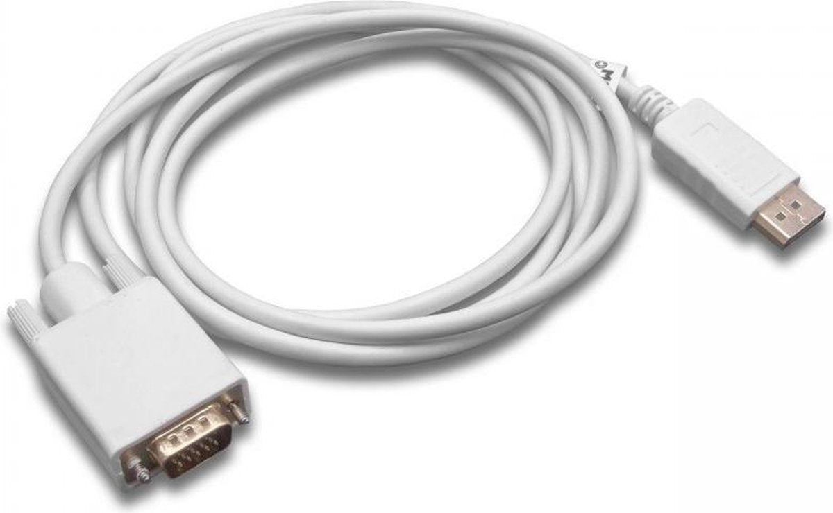 VHBW DisplayPort 1.1 naar VGA kabel / wit - 1 meter