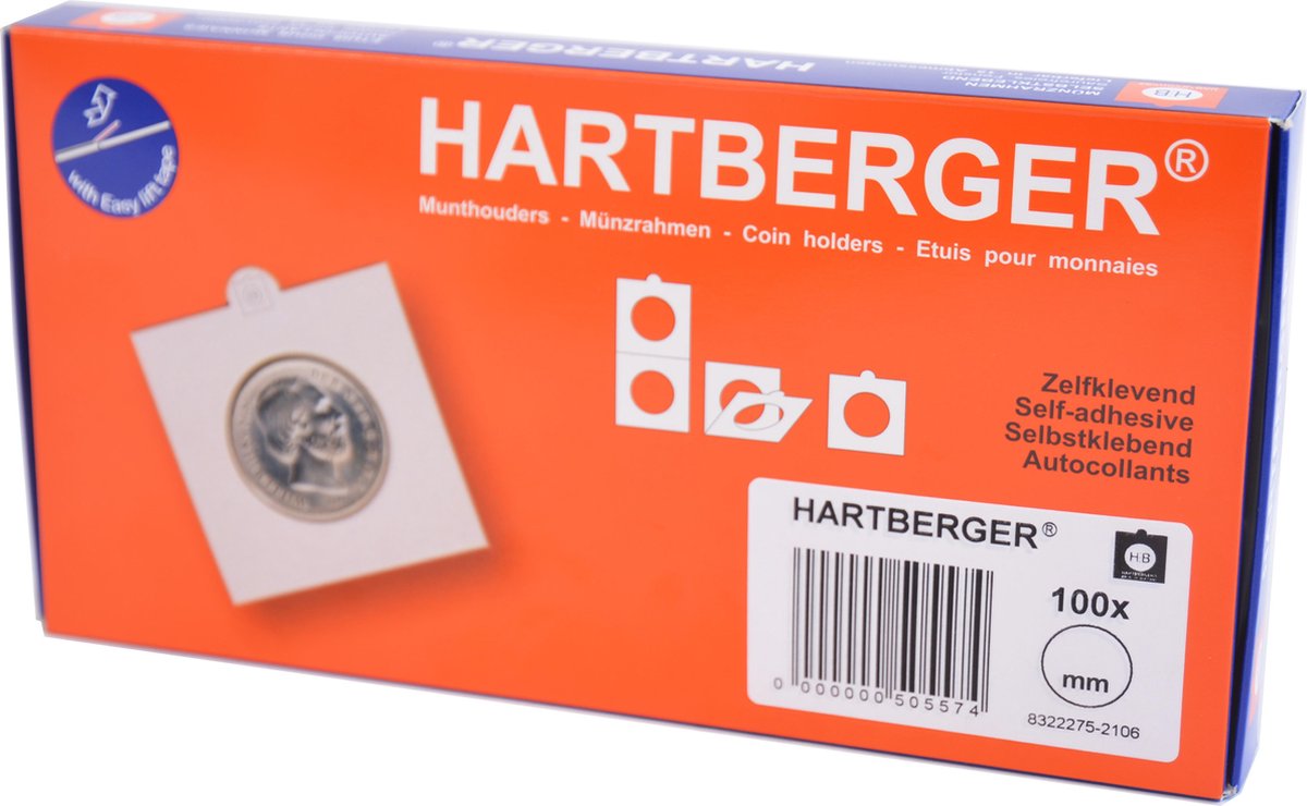 Hartberger munthouders zelfklevend Pressed Pennies - 100x - 100 stuks