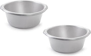 2x stuks afwasteil/afwasbak rond zilver 10 liter - camping/handwas - multi-functionele teiltjes