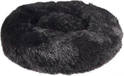 Donut Hondenkussen Krems Rond Zwart 50cm