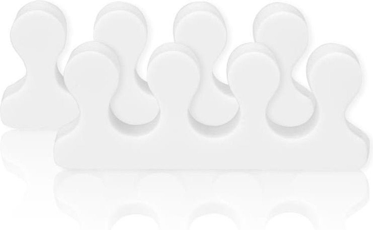 Modena Nails Witte Pedicure Tenenspreider - 4 sets