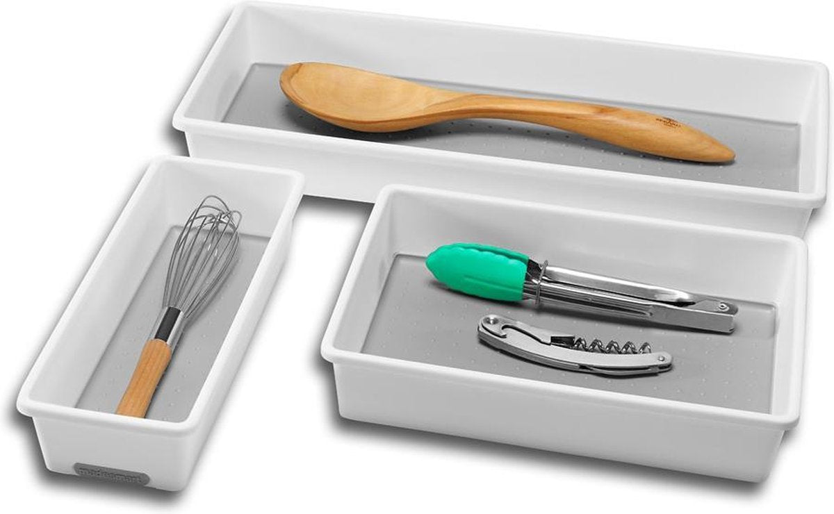 Madesmart 3 opberg bakjes set - Wit