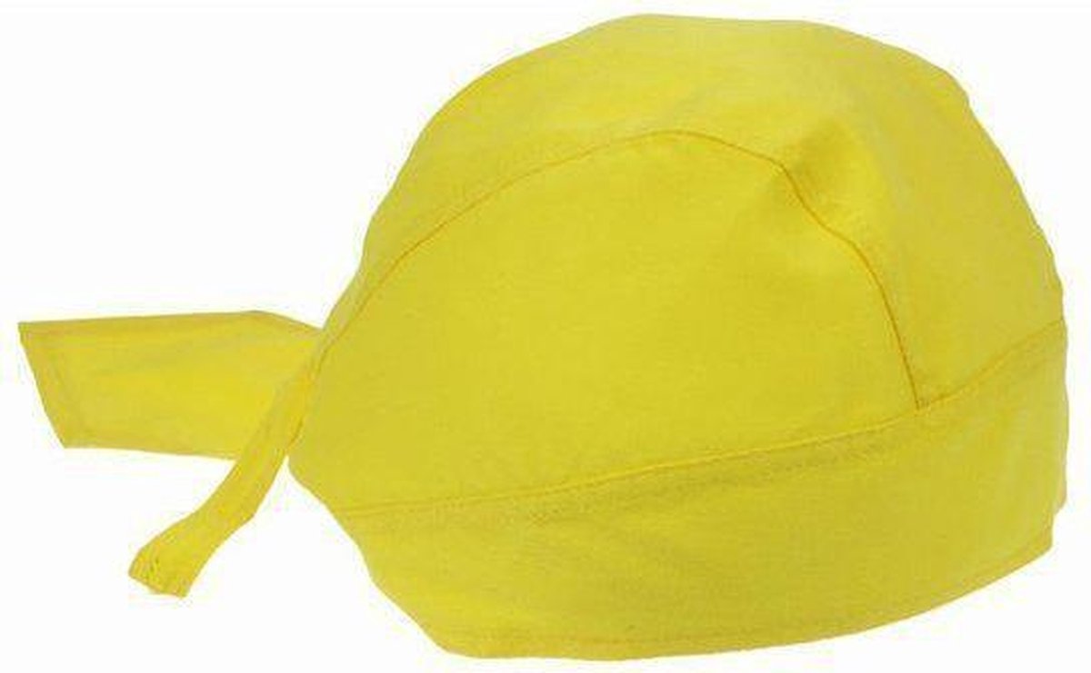 Benza Koksmuts Bandana - Geel (voorgevormd)