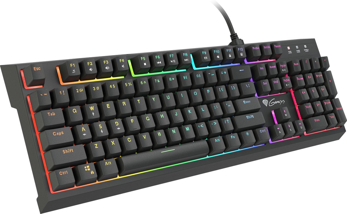 GENESIS NKG-1237 toetsenbord USB QWERTY Engels Zwart