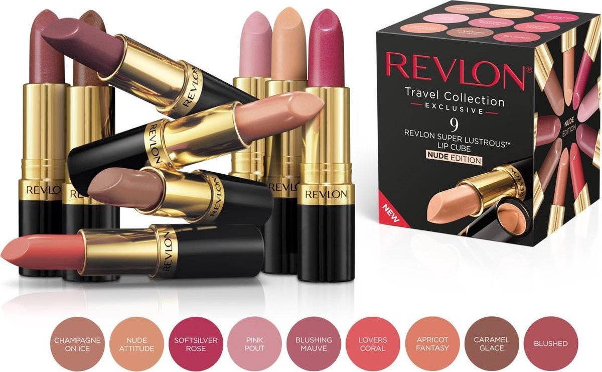 Revlon Super Lustrous Lip Cube Nude Edition 9 Lipsticks