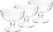Set van 12x stuks ijs/sorbet coupes op voet van glas 220 ml - Ijscoupe glazen/schaaltjes