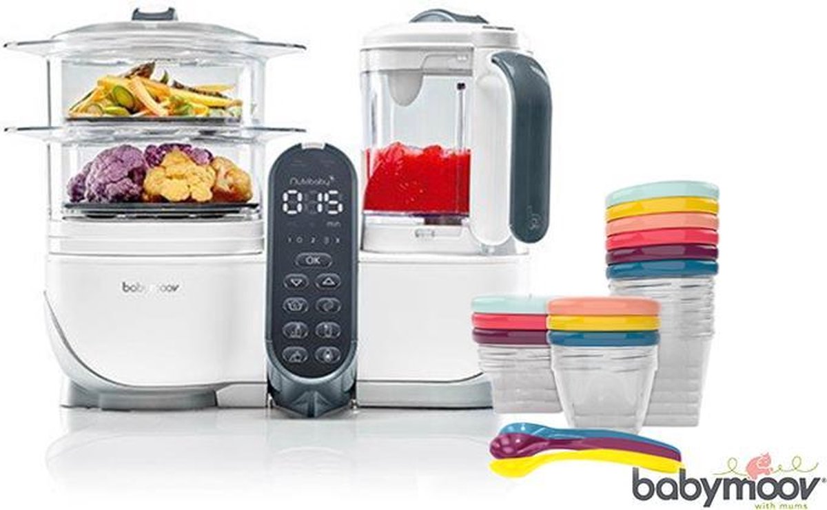 Nutribaby Plus loft Wit + Babybakjes Babybols Multi Set XXL