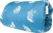 Hobea Mini voedingskussen blauw met veren