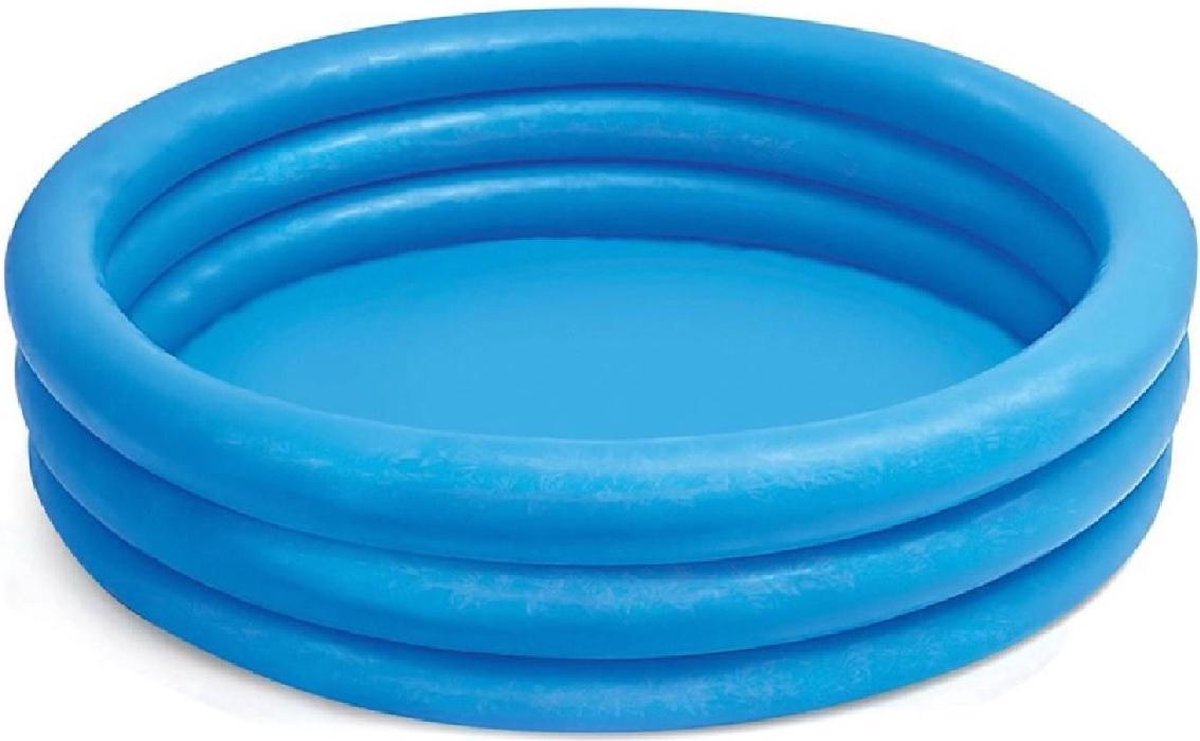 Zwembad rond afm. 168x38cm 3ringen opblaasbaar kleur blauw