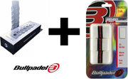 Bullpadel Hesacore + 3 * Bullpadel overgrip wit