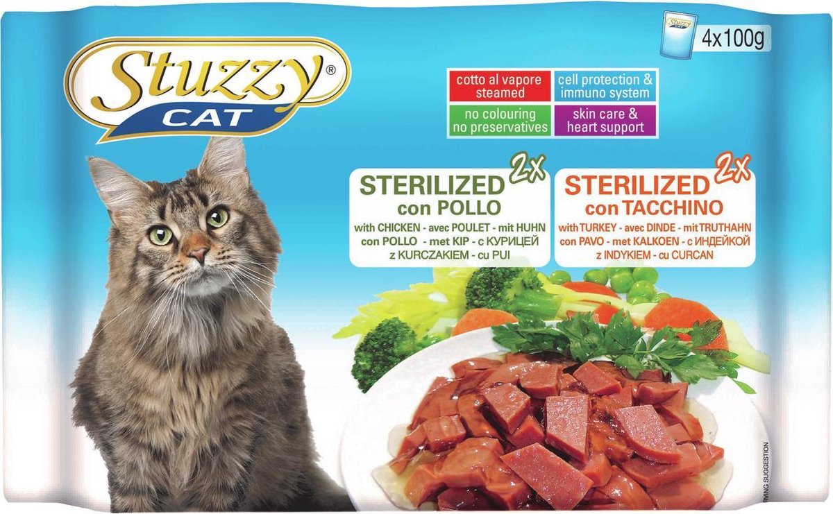 Stuzzy Sterilized Multipack - Kat - Natvoer - 4 x 100 gr
